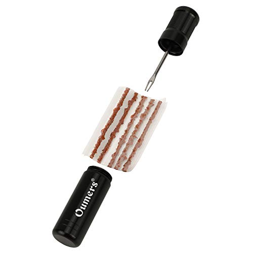 Oumers Kit de Herramientas de reparación de neumáticos de Bicicleta tubeless,Perforaciones de neumáticos para Bicicletas con 5PCS Bacon Strips Plus Insertion Tool Fork Reamer