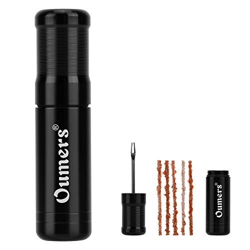 Oumers Kit de Herramientas de reparación de neumáticos de Bicicleta tubeless,Perforaciones de neumáticos para Bicicletas con 5PCS Bacon Strips Plus Insertion Tool Fork Reamer