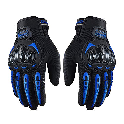 OUTLETISSIMO ® Guantes de moto unisex con pantalla táctil en las fechas con protecciones nueces, motosismo MOTOCROSS ATV BMX MTB bicicleta Enduro azul talla XXL