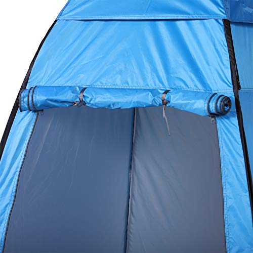 Outsunny Carpa Vestidor Plegable Tienda para Ducha Portátil con Funda para Playa y Montaña 120x120x190 cm Azul