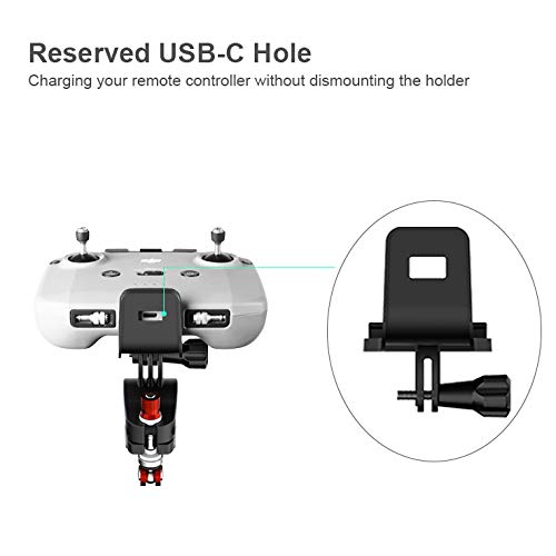 O'woda Soporte Bicicleta para Control Remoto Aleación de Aluminio Bike Holder de Mando a Distancia de Manillar Clip para dji Mavic Air 2 / Mavic 3/ Mavic Mini 2 / Mini SE Accesorios