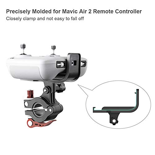 O'woda Soporte Bicicleta para Control Remoto Aleación de Aluminio Bike Holder de Mando a Distancia de Manillar Clip para dji Mavic Air 2 / Mavic 3/ Mavic Mini 2 / Mini SE Accesorios