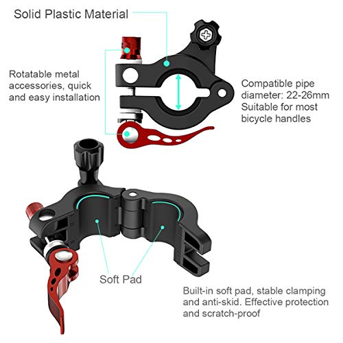 O'woda Soporte Bicicleta para Control Remoto Aleación de Aluminio Bike Holder de Mando a Distancia de Manillar Clip para dji Mavic Air 2 / Mavic 3/ Mavic Mini 2 / Mini SE Accesorios