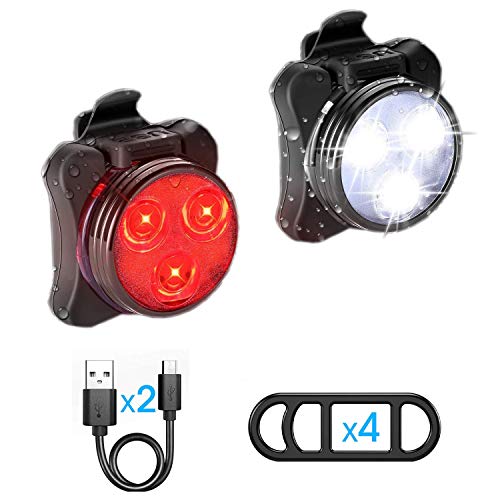 Linterna Led Bicicleta Delantera Y Trasera Usb Recargable