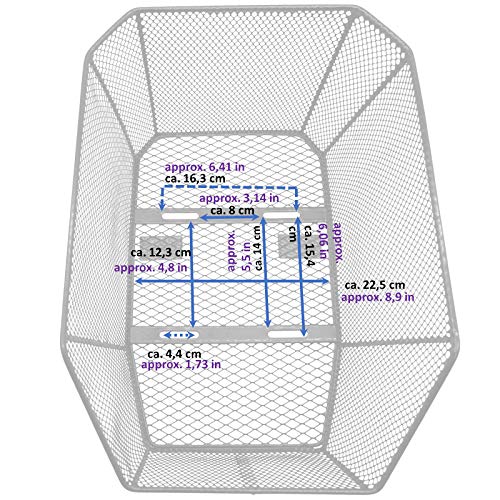 P4B | Cesta trasera para bicicleta | Cesta de mochila escolar Jumbo Pro para bicicleta cesta para portaequipajes cesta trasera | montaje fijo XXL (47 x 30,5 x 20 cm)