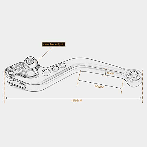 Palanca del Embrague, palancas Cortas Reemplazo de Ajuste del CNC del Embrague de Freno para Yamaha R3 MT34,BK+rd