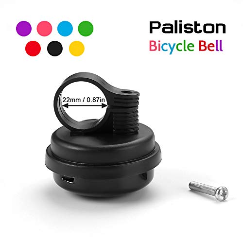 Paliston Timbre de Bicicleta Aluminio Campana de Bicicleta Estilo 3 Negro