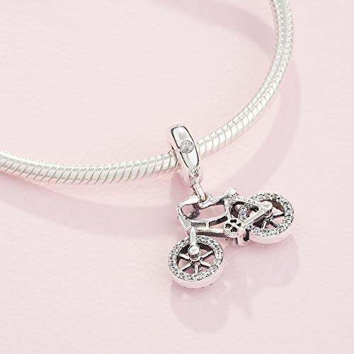 PANDORA Brilliant Bicycle Charm de plata de ley 925 - 797858CZ