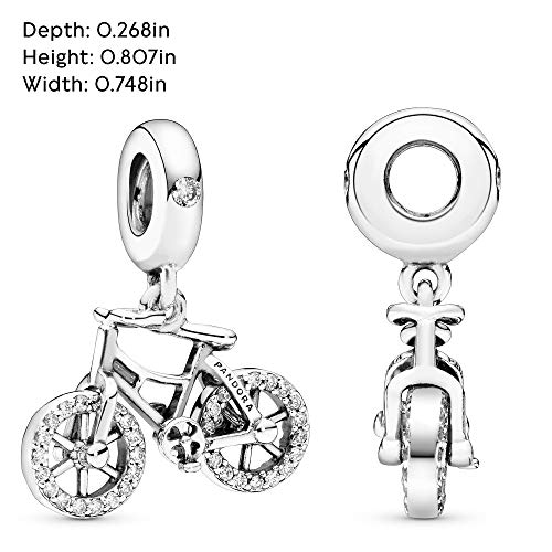 PANDORA Brilliant Bicycle Charm de plata de ley 925 - 797858CZ