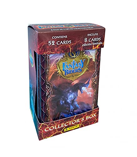 Panini Tin Box 50 Cartas Fantasy Riders + MEGAPACK Lanzamiento Fantasy Riders + 7 Sobres