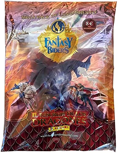 Panini Tin Box 50 Cartas Fantasy Riders + MEGAPACK Lanzamiento Fantasy Riders + 7 Sobres