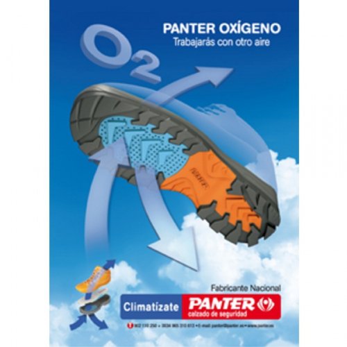 Panter 439031700 - SILEX PLUS OXIGENO S3 NEGRO Talla: 42