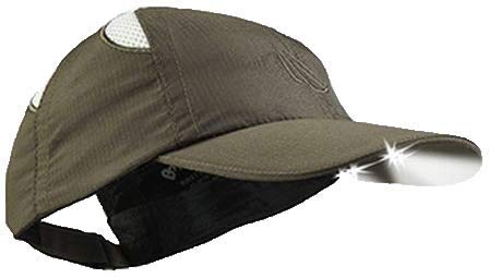 Panther Vision 280631- Gorra con luz LED incorporada para actividades aire libre o para trabajos en condiciones de poca luz, color Verde oliva