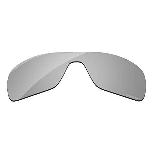 PapaViva Lentes de repuesto para Oakley Turbine Rotor OO9307, Plata cromada polarizada.,