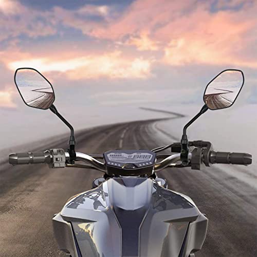 Par de Espejos Retrovisores Universales con Abrazadera Retrovisores Moto Universal para Street Bike moto