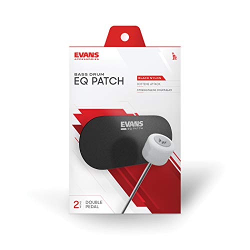 Parche doble para pedal EQ de Evans, nailon negro (EQPB2)