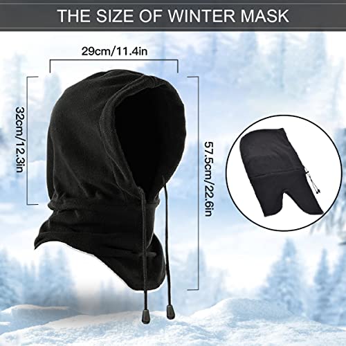 Pasamontañas, Balaclava Máscara Moto Invierno Esquí Máscaras Faciales a Prueba Viento Calentador de Cuello Multifuncional Máscara para Esquiar Corriendo Ciclismo Deportes Aire Libre Unisex Negro