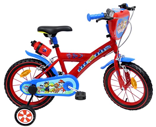 Pat' Patrouille Velo 14" Garcon 2 Freins PB/Bidon Ar + Casque Bicicleta Infantil, Niñas, Multicolor, 14''