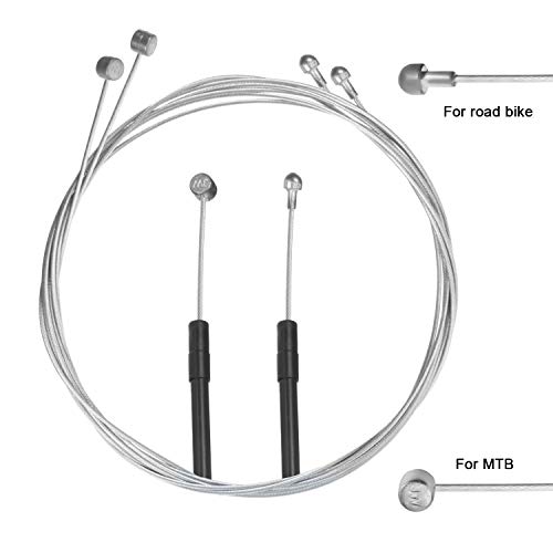 Patelai Kit de Carcasa de Cable de Freno de Bicicleta Incluye 1 Set de Cable de Freno de Bicicleta, 2 Tubos de Curvatura de Guía de Cable Fideos Freno de Bicicleta V y 2 Manguera de Plástico