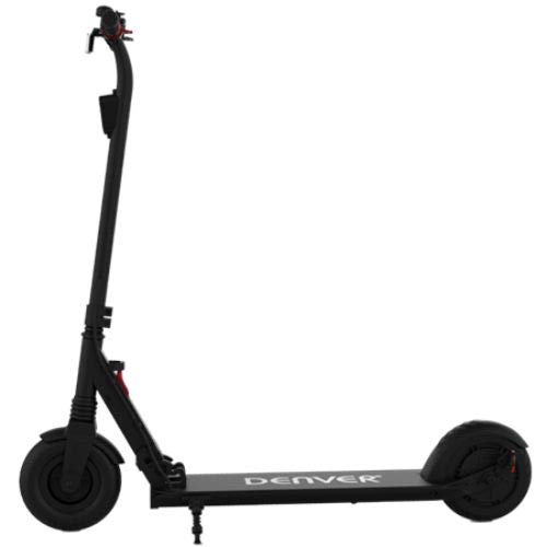 Patinete Eléctrico DENVER SEL-80125BLACK. Potencia 250W. Marco de aluminio. Velocidad máx. 20km/h. Recorrido hasta 12Km por carga. Ruedas 8 ". Luz delantera y trasera. Plegable y ligero. Negro