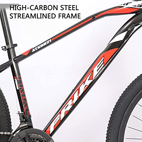 PBTRM Bikes Bicicleta Montaña Rígida 29 Pulgadas MTB 21 Velocidades, Marco Acero Carbono, Frenos Disco Doble, Bicicleta Carreras Velocidad Variable para Adolescentes/Adultos,Black Blue