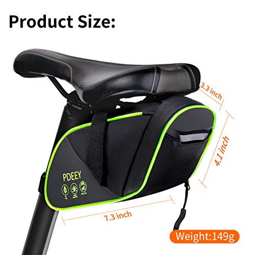 PDEEY Bolsa para sillín de bicicleta con luz LED para bicicleta de montaña, impermeable, para bicicleta de montaña, accesorios