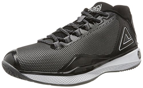 Peak Sport Europe Basketballshoe Tony Parker TP IV, Zapatillas de Baloncesto Unisex Adulto, Negro (Black White 27014), 43 EU