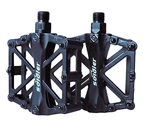 Pedales Bicicleta, Pedals Impermeable 9/16 Pulgadas con Sellado Antideslizante Durable para Bicicleta de Montaña BMX Universal Bike Bike Trekking Bike (negro)