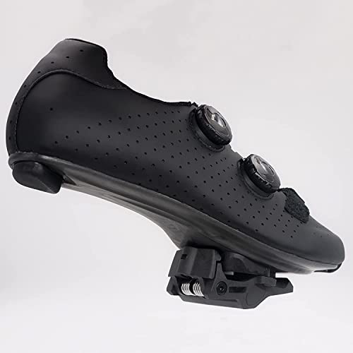 Pedales de bicicleta de carretera de carbono con placa de zapatos compatibles con Look Keo