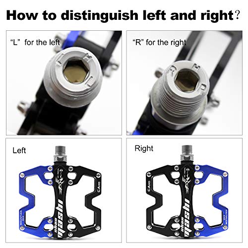 Pedales planos para bicicleta de montaña, antideslizantes pedales de bicicleta de montaña, coloridos CNC mecanizados 2DU, pedales planos de aleación de aluminio ultraligeros (1 par)