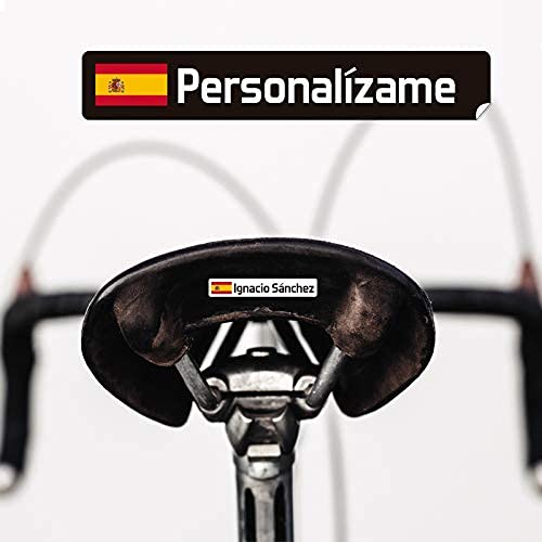 Pegatinas de Bandera con Nombre Personalizado para Bicicletas, Motos, Coches y patinetes eléctricos. 9 Etiquetas Adhesivas con Banderas Personalizadas. Vinilo Adhesivo Impermeable para vehículos