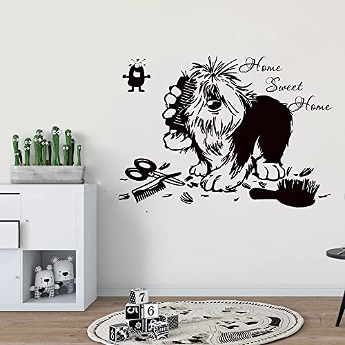 Peluquería para mascotas, tienda de mascotas, pegatina de pared, vinilo extraíble, adhesivo artístico para pared, Mural, papel tapiz de vinilo, póster A2 42x60cm
