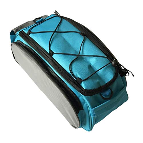 perfeclan Portabicicletas Bolsa Superior Equipaje Almacenamiento de Bicicletas Paquete de Baúl Trasero Bolso Paquete de Hombro - Azul