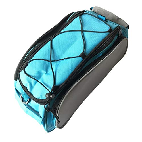 perfeclan Portabicicletas Bolsa Superior Equipaje Almacenamiento de Bicicletas Paquete de Baúl Trasero Bolso Paquete de Hombro - Azul