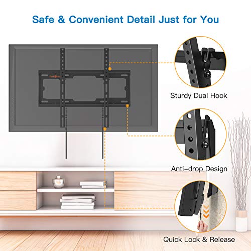 Perlegear Soporte de Pared para TV 26 a 55 Pulgadas - Soporte de Televisores en Pared Inclinable con Carga de 45 kg, VESA máx. 400 x 400 mm