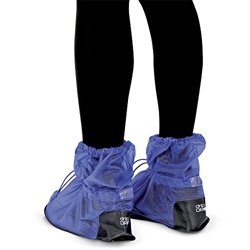 PERLETTI Cubrecalzado Impermeable de PVC - Resistente y Reutilizable - con Suela Antideslizante - galochas para Lluvia, Nieve y Fango - Modelo bajo - Azul (M (40-42), Azul)