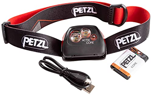 Petzl Actik Core Linterna Frontal, Unisex Adulto, Rojo, Talla Única