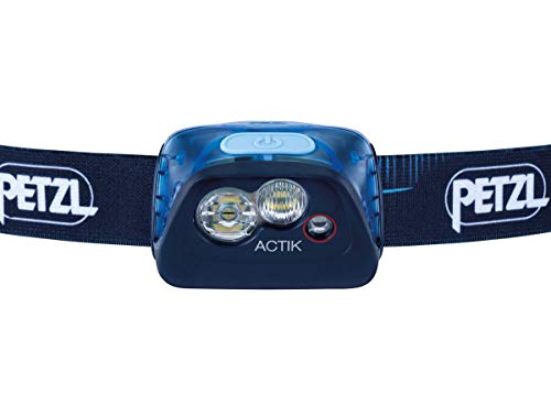 PETZL Lampe Bleue Lámpara Frontal ACTIK, Unisex Adulto, Azul, Talla única