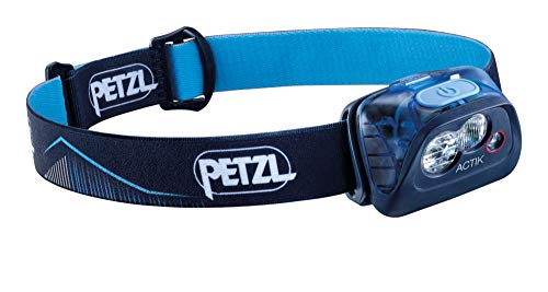 PETZL Lampe Bleue Lámpara Frontal ACTIK, Unisex Adulto, Azul, Talla única