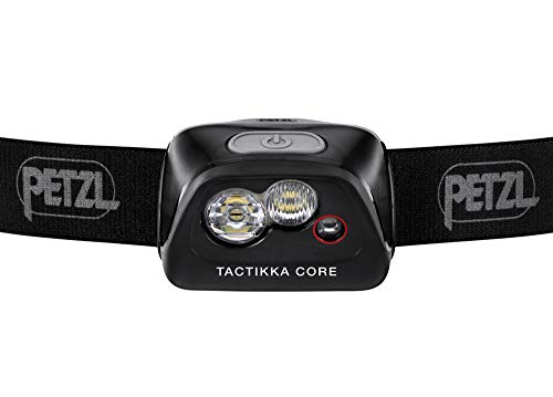 PETZL TACTIKKA Core Linterna Negra lámpara, Unisex-Adult, One Size