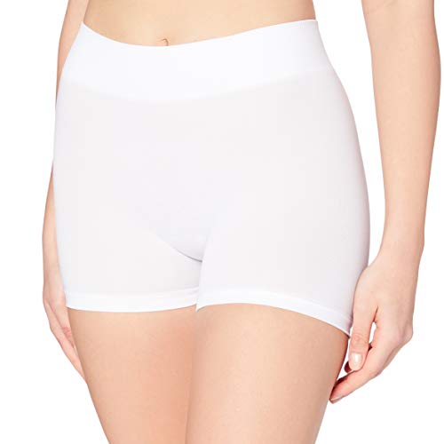 PIECES Pclondon Mini Shorts Noos, Culotte para Mujer, Blanco (Bright White Bright White), 36 (Talla del fabricante: S/M)