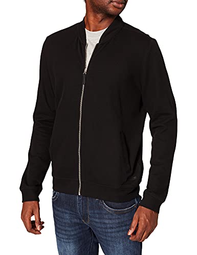 Pierre Cardin Sweat-Shirt Jacket Zipp College Type Rib Structure Chaqueta Deportiva, Negro, XXL para Hombre