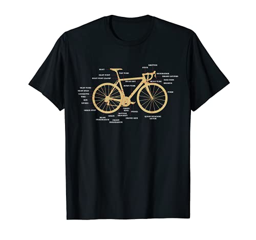 Piezas de bicicleta de carretera Anatomy para ciclistas Camiseta