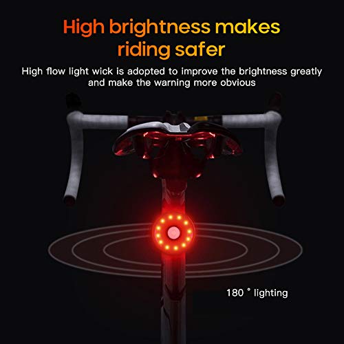PINGHE Set de Luces LED Impermeables Delanteras y traseras para MTB - 5 Modos de Advertencia de Seguridad Luces traseras para Bicicletas de montaña/Bicicletas de Carretera