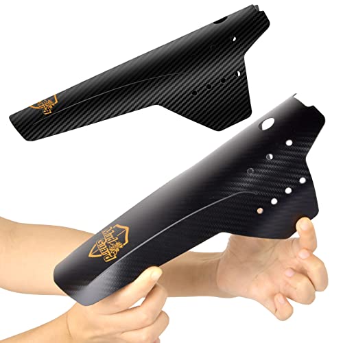 Pinsheng 2 Piezas Guardabarros MTB, Guardabarros Bicicleta Montaña MTB Mudguard Delantero y Trasero Plegable Universal Protegen del Barro y la Suciedad