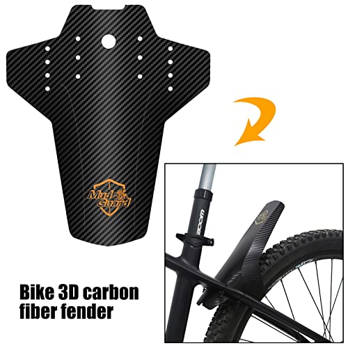 Pinsheng 2 Piezas Guardabarros MTB, Guardabarros Bicicleta Montaña MTB Mudguard Delantero y Trasero Plegable Universal Protegen del Barro y la Suciedad