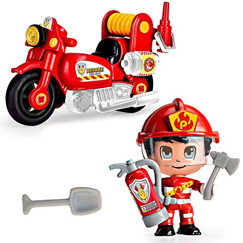 Pinypon Action - Moto de Bombero con 1 figurita, para niños y niñas de 4 a 8 años (Famosa 700014783) , color/modelo surtido