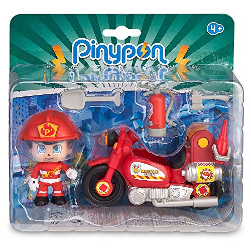 Pinypon Action - Moto de Bombero con 1 figurita, para niños y niñas de 4 a 8 años (Famosa 700014783) , color/modelo surtido