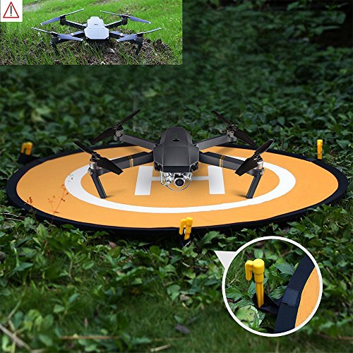 Pista de aterrizaje de drones, 30"/75cm Impermeable Helicoptero Plegable Portátil Helicoptero Landig Mat para DJI Mavic Pro Phantom 2/3/4/Pro, Helicóptero RC, Mavic Pro, Chispa, Inspire drone y más