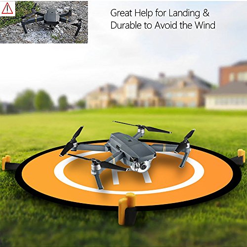 Pista de aterrizaje de drones, 30"/75cm Impermeable Helicoptero Plegable Portátil Helicoptero Landig Mat para DJI Mavic Pro Phantom 2/3/4/Pro, Helicóptero RC, Mavic Pro, Chispa, Inspire drone y más